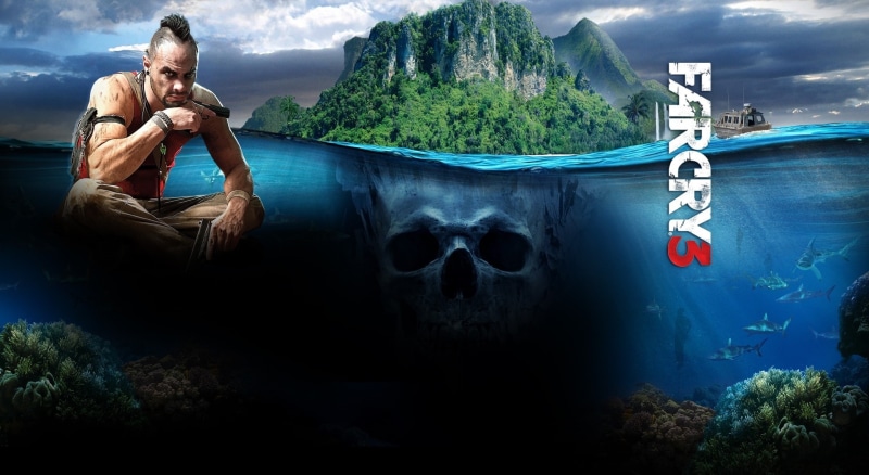 sky, adult, one person, Far Cry, transportation, farcry, underwater, outdoors, cloud - sky, land, beauty in nature, nautical vessel, poster, 1080P, sea