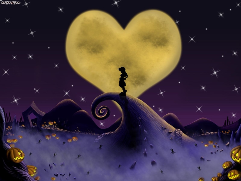 star - space, digital composite, nature, The Nightmare Before Christmas, cloud - sky, moon, nightmare, balloon, christmas, outdoors, moonlight