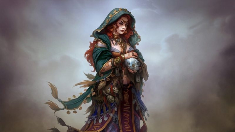1080P, girl, px, 1920x1080 px, nature, fantasy, fantasy art, women, skull, rivers, hd, art, x, fantasy girl