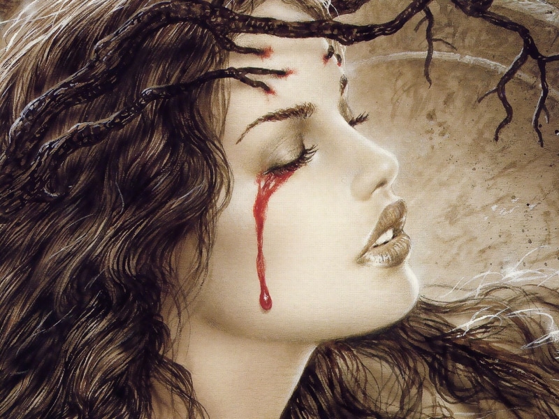 dark, blood, px, x, fantasy, 1080P, hd, 1920x1440 px, brunette, music, face, women, entertainment, art, gothic