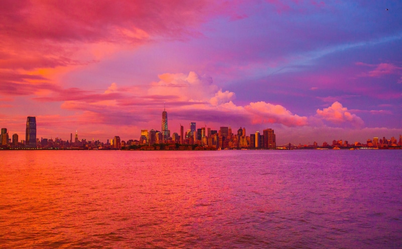travel destinations, new, cityscape, city, sky, landscape, outdoors, skyscraper, purple, Summer, building exterior, Manhattan, newyorkharbor, architecture