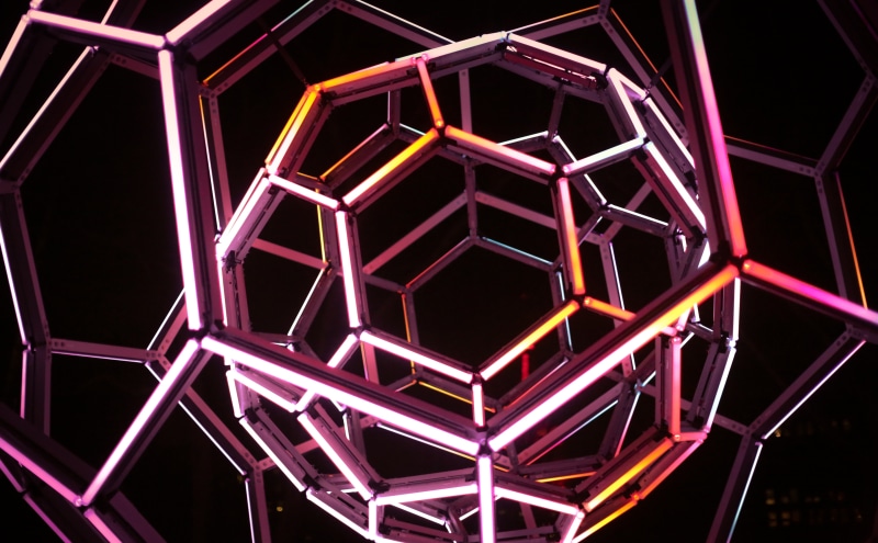 Manhattan, digital, Park, flatirondistrict, directly below, hexagon, no people, illuminated, ceiling, 5K, lighting equipment, creativity, States