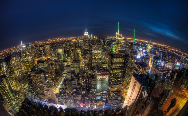  building exterior, Manhattan, City, rooftop, city life, high angle view, sky, crowded, office building exterior, Hour, Night, canon, highrise