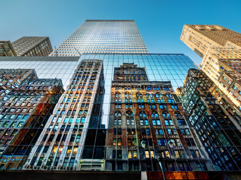 Buildings, reflections, newyorkcity, Architecture, 5K, Skyscrapers, newyork