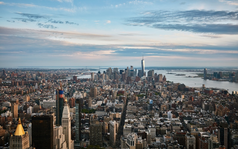built structure, cloud - sky, tower, financial district, outdoors, photography, twilight, newyorkcity, cityscape, sky, big, residential district, building