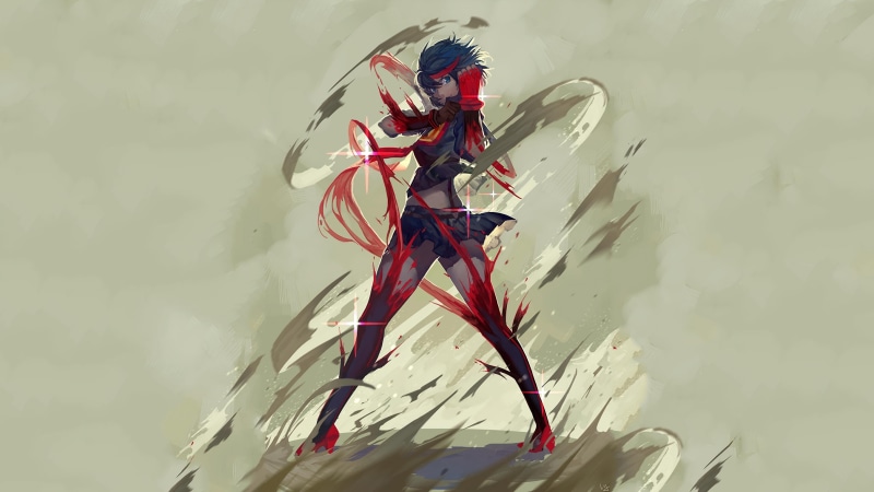 Kill la Kill, ribbon, red, no people, Matoi Ryuuko, religion, close-up, fishing industry, mode of transportation, nature, decoration, motion, multi colored