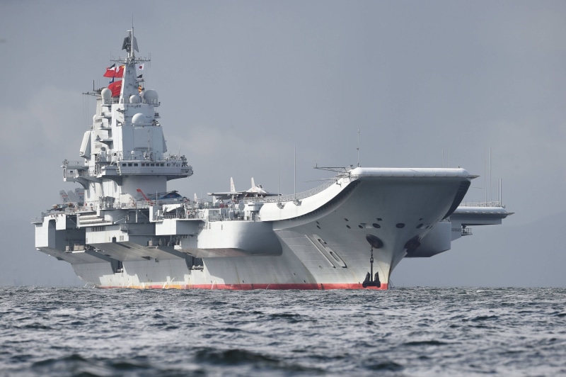 Sea, Shenyang J-15, Fighter, THE CHINESE NAVY, Wave, Liaoning (16), The carrier, Anchor, 4K