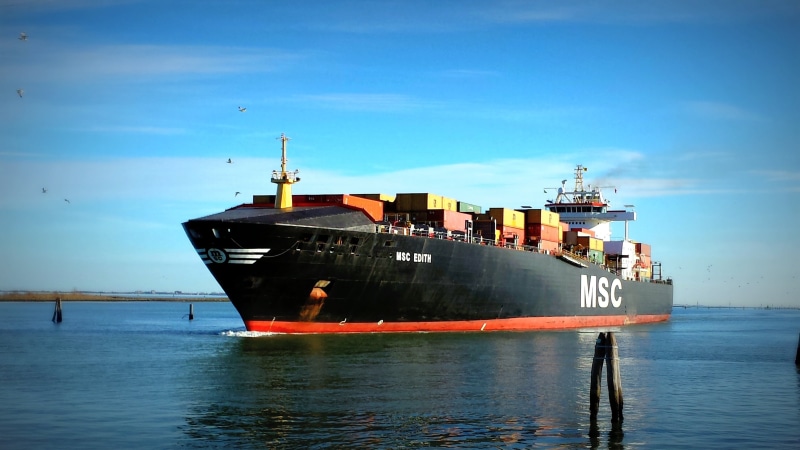 sky, nature, freighter, container, 2K, sea, shipping, water, industry, body, pier, architecture, mode of transportation, cargo container, port, anchored