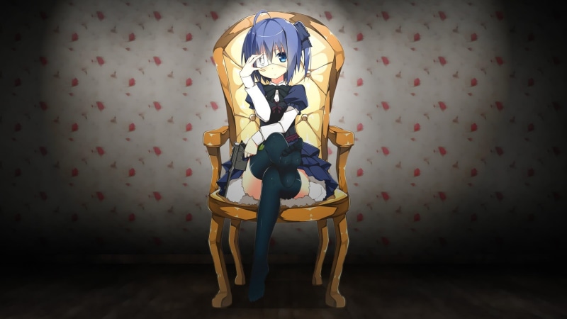 front view, human representation, thigh-highs, sitting, spooky, standing, anime girls, craft, female, Chuunibyou demo Koi ga Shitai!, Takanashi Rikka, anime