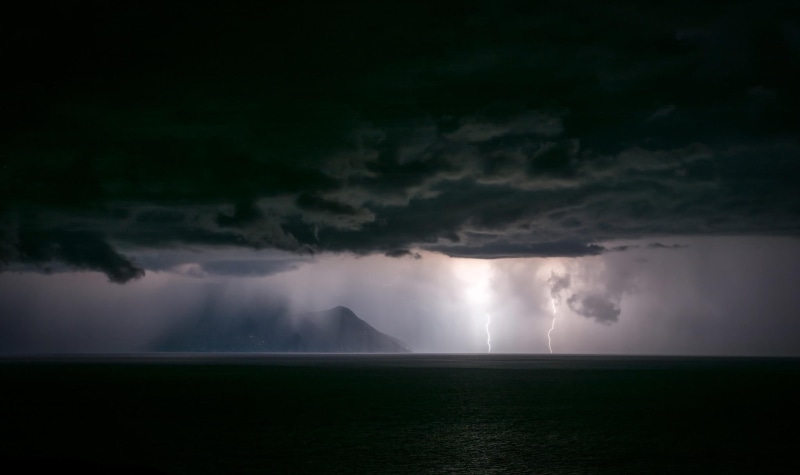 color Image, the ocean, scenics, wind, seascape, thunder, wave, rain, horizon Over Water, island, nature, dramatic Sky, no People, weather, coastline, ominous