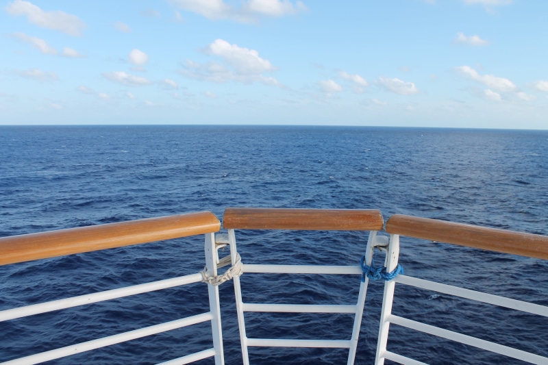 recreation, luxury, transportation, scenics - nature, horizon, water, ocean, journey, sailing, tranquil scene, railing, yacht, no people, tourism, non-urban scene
