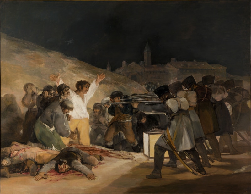 full length, indoors, 4K, oil on canvas, the past, group of people, architecture, religion, large group of people, women, execution, real people, adult