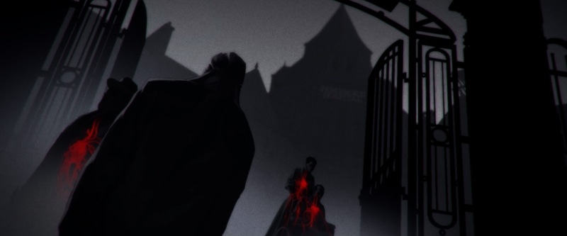 indoors, silhouette, people, 19th century, gray, nature, 1080P, red, day, architecture, warning sign, Vampyr, blood, sign, unrecognizable person, full length