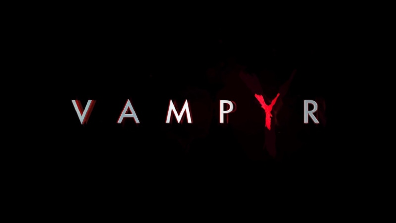 close-up, Vampyr, capital letter, 1080P, single word, copy space, lighting equipment, western script, indoors, black background, Vampire Knight, number