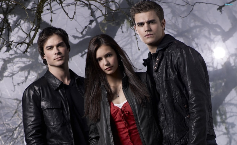 tree, Movies, looking at camera, young adult, lifestyles, emotion, Diaries, 2K, front view, Other Movies, leather, Vampire, standing, young men, young women