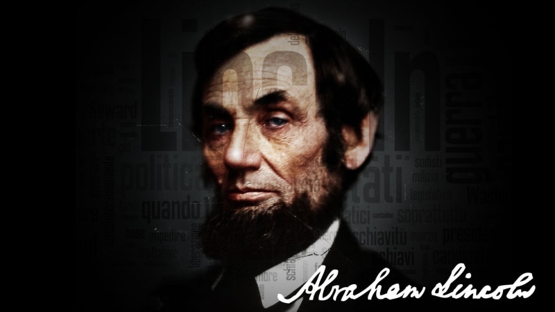 business, digital composite, Abraham Lincoln, lincoln, textured effect, studio shot, men, data, headshot, body part, front view, number, looking at camera