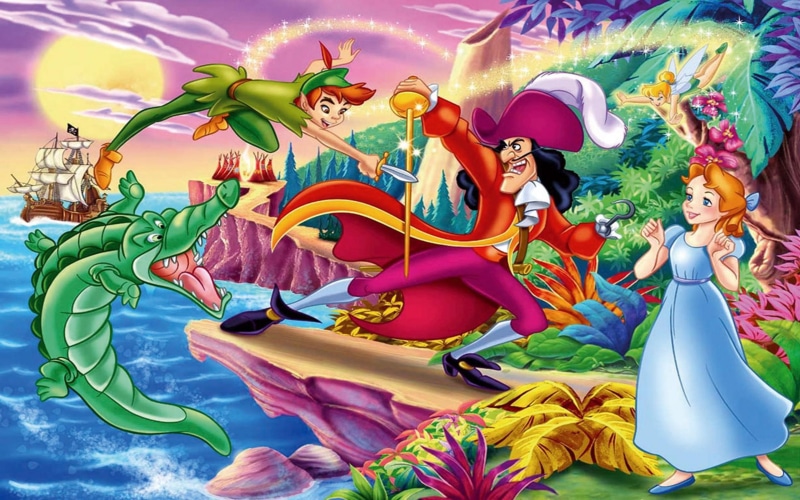 pan, peter, hd, disney, vs, hook, fight, 2K, desktop, captain