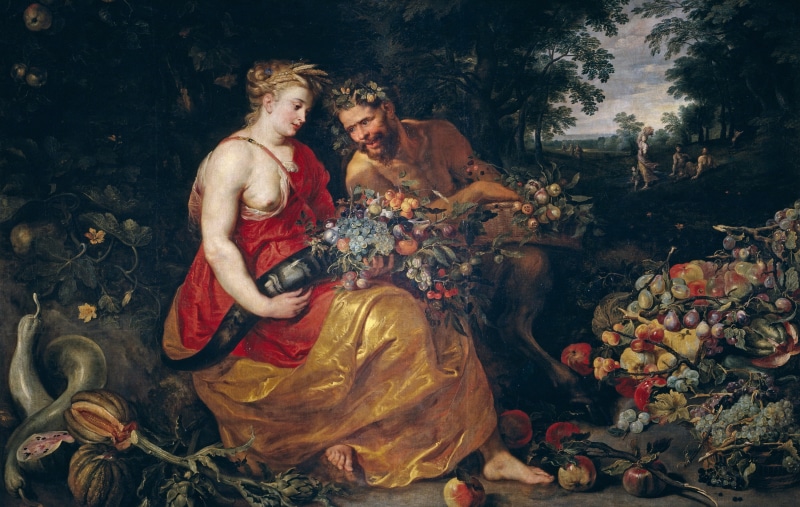 2K, picture, Frans Snyders, Pieter Paul Rubens, Peter Paul Rubens, Ceres and pan, mythology