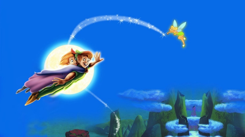 walt, peter, cartoon, disney, 1080P, pan, flying, darling, pictures, wendy
