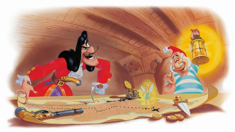 mr, pirates, hidden, pan, hd, peter, map, disney, walt, treasure, captain, hook, smee, 1080P