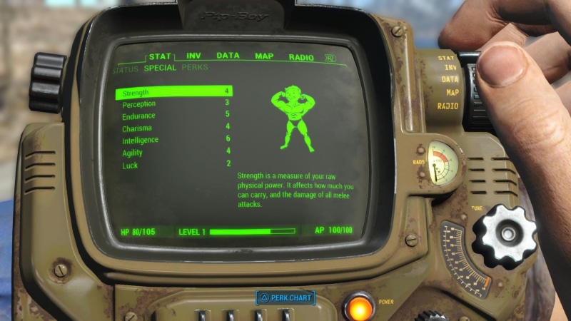 push button, mode of transportation, technology, transportation, close-up, screen, Fallout 4, communication, human hand, body part, vehicle interior, guidance
