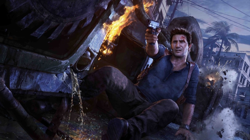 young adult, holding, factory, looking, Nathan Drake, nature, fireplace, metal Industry, one Person, video games, mid adult, winter, foundry, sitting, males