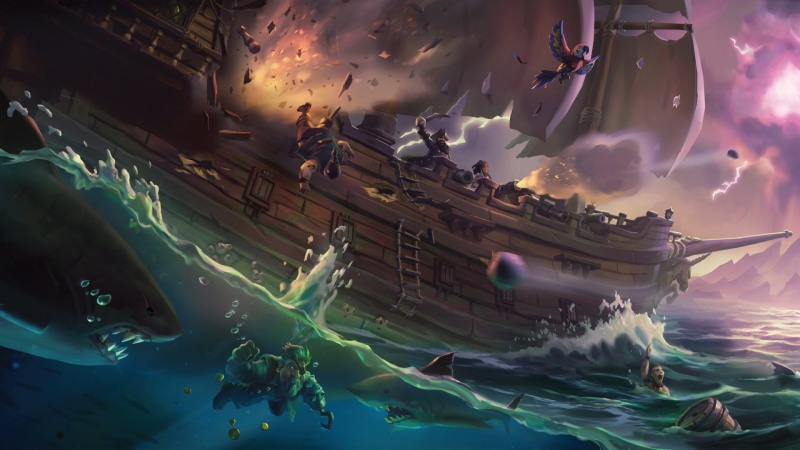 Video Game, Shark, 1080P, Pirate, Sea Of Thieves, Boat