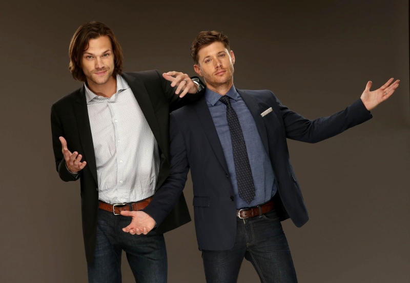business, Jared Padalecki, Sam, well-dressed, Over The Padalecki Jared, men, young men, indoors, human arm, males, standing, Dean, actors, Jensen Ackles