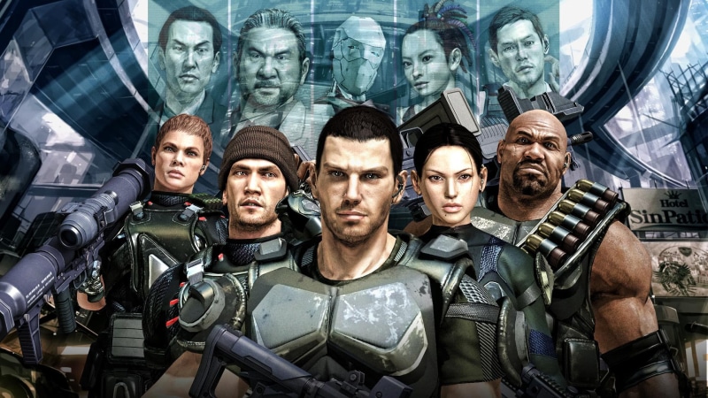 binary domain, five, protagonists, 1080P, video game, game, sega, binary, characters, video, domain