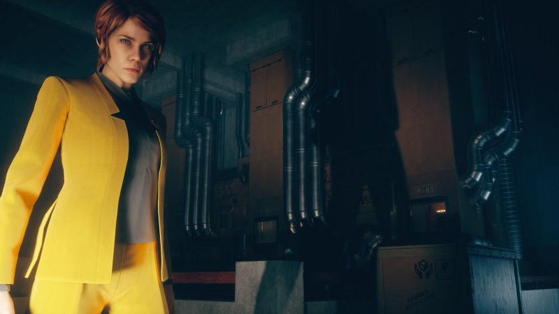 8K, Control 2019 PC Game, video game girls, protagonist, women, Control, redhead, looking at viewer, screen shot, video game characters, video games, Blazer