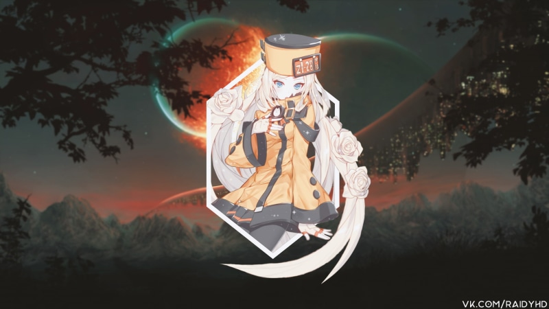 one person, day, clothing, nature, plant, sunlight, picture-in-picture, lake, illuminated, Millia Rage, art and craft, real people, digital composite, Guilty Gear