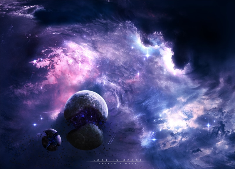 earth, sea, cloud - sky, sunbeam, futuristic, lost in space, abstract, tiago rage, underwater, blue, light - Natural Phenomenon, sky, illuminated, space