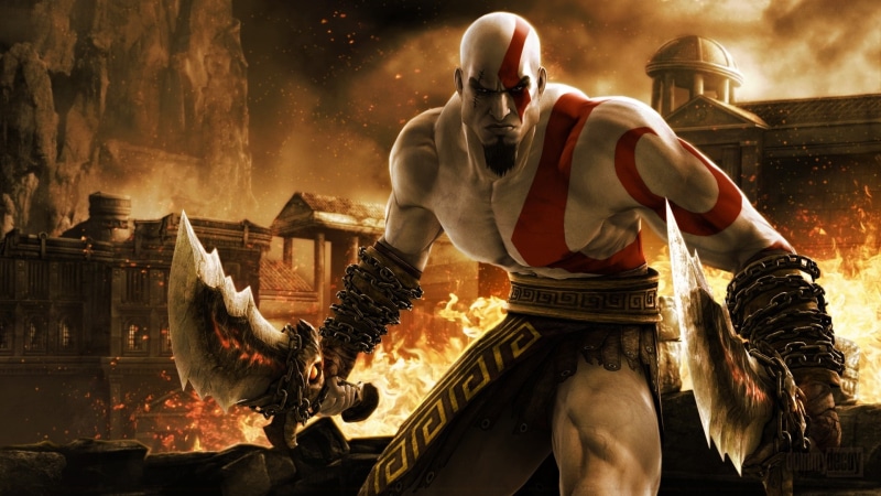 games, kratos, war, god, Sparta, art, video, hd, rage, x, 1080P
