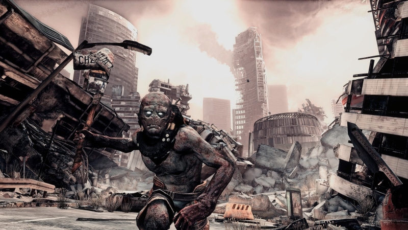 4K, holding, robot, art and craft, day, damaged, no people, statue, Mutant, digital composite, human representation, skyscraper, representation, axe, built structure