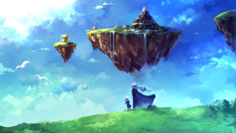 adult, anime, one animal, graphic, real people, display, water, day, animals in the wild, nature, leisure activity, sky, Janus Zeal, cloud - sky