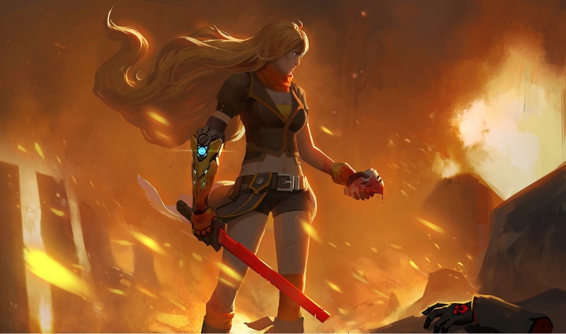 Yang Xiao Long, fantasy art, RWBY, 1080P