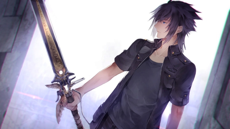 architecture, Noctis, Final Fantasy XV, women, standing, hair, leisure activity, artwork, 1080P, digital art, waist up, beautiful woman, three quarter length