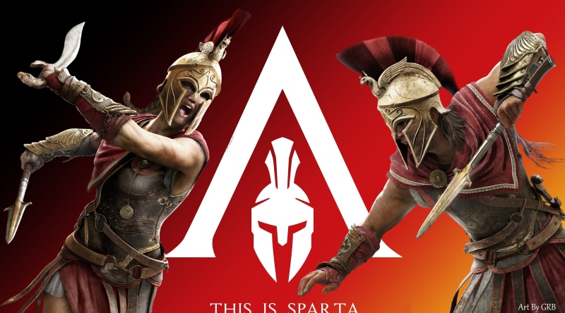 Sparta, Assassins Creed, representation, costume, indoors, conflict, history, art and craft, videogame, creed, arts culture and entertainment, kassandra
