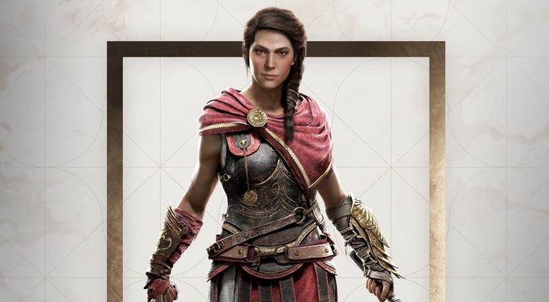 adult, Odyssey, fashion, indoors, three quarter length, front view, females, standing, looking at camera, AssassinsCreed, clothing, beautiful woman, waist up