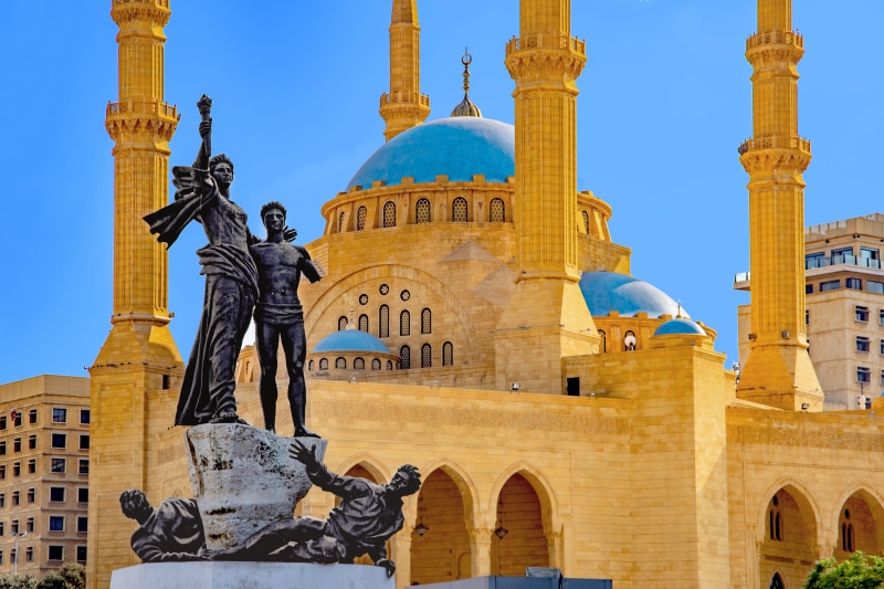 building exterior, sculpture, human representation, built structure, religion, history, nature, spirituality, civil war, lebanon, the past, belief, tourism