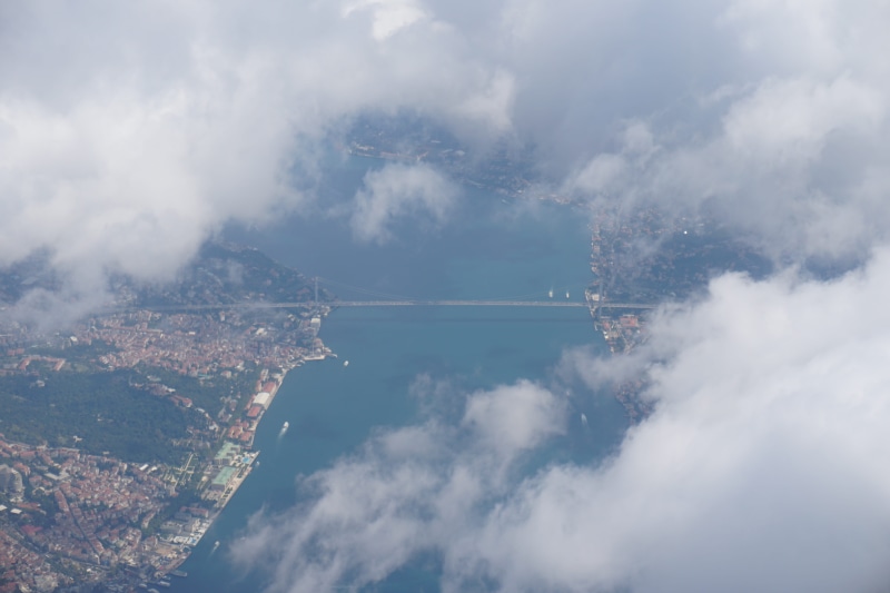 building exterior, mode of transportation, bridge, water, airplane, connection, beauty in nature, turkey, architecture, no people, istanbul, 5K, travel destinations