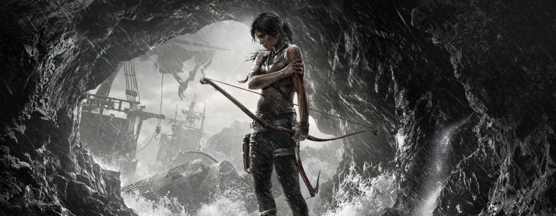 water, croft, men, holding, outdoors, lara, communication, day, rider, Tomb Raider, adult, architecture, digital composite, 2K, nature, lifestyles, Games