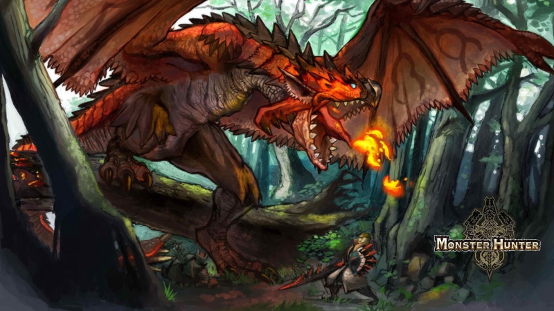 animal wildlife, monster, plant, Monster Hunter, religion, 1080P, day, multi colored, creativity, Rathalos, outdoors, hunter, belief, nature, art and craft