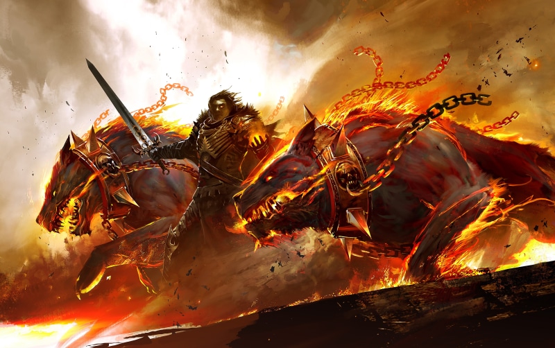 concept art, 5K, Guild Wars 2, Hounds of Balthazar, fantasy art, Guild Wars, video games