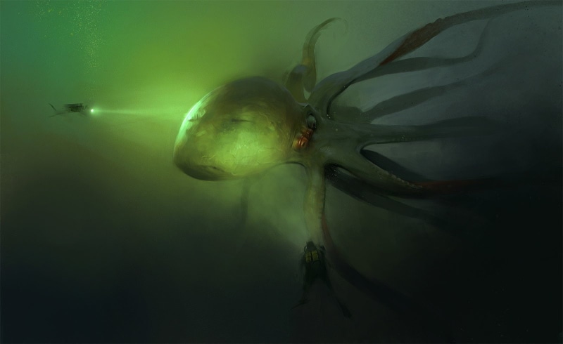 Monster, Kraken, Octopus, Fantasy, 720P, Sea Monster