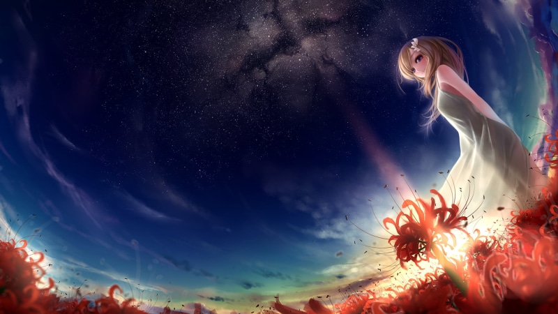 plants, flower, arts culture and entertainment, light - Natural Phenomenon, 1080P, adult, beauty in nature, flowers, illustration, star - Space, surreal