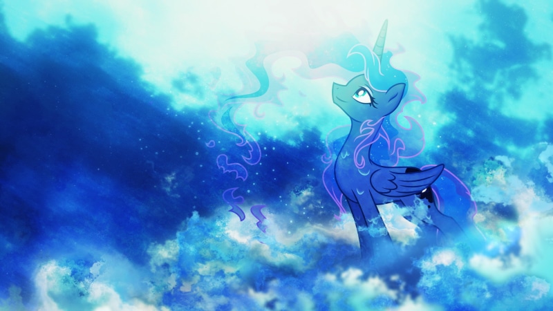 cloudscape, dreamlike, Vector, nature, Princess Luna, communication, outdoors, mid-air, cloud - sky, TV Show, no people, creativity, digital composite