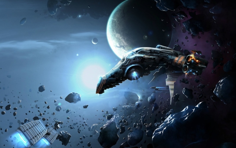 spaceships, eve, spaceship, starlight, photo, gray, 1080P, planets, online, space, video games, debris, hd