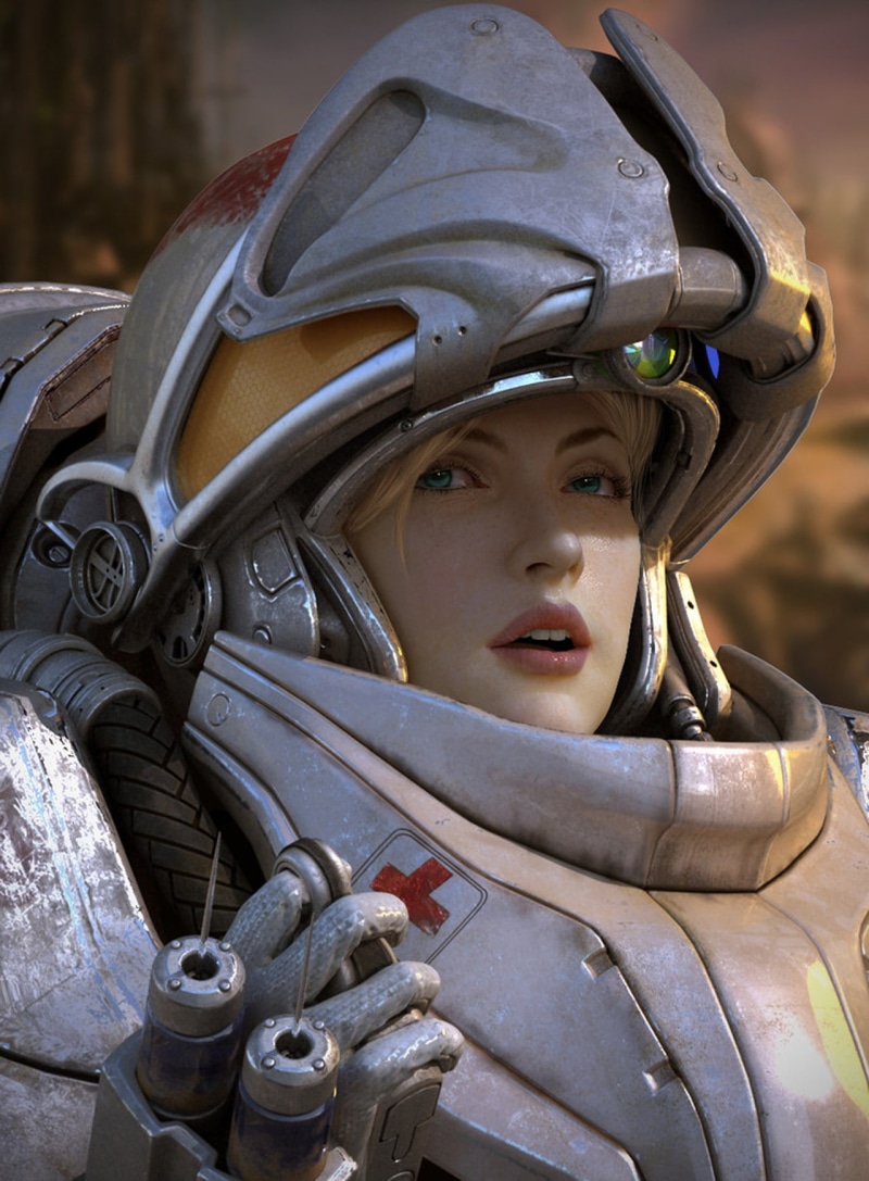 starcraft, x, games, video, StarCraft II, ii, medic, hd, art, 720P