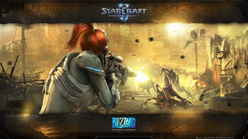 waist up, communication, text, adult, StarCraft II: Wings of Liberty, indoors, rear view, women, 1080P, Sarah Kerrigan, photography themes, activity, architecture
